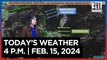 Today's Weather, 4 P.M. | Feb. 15, 2024