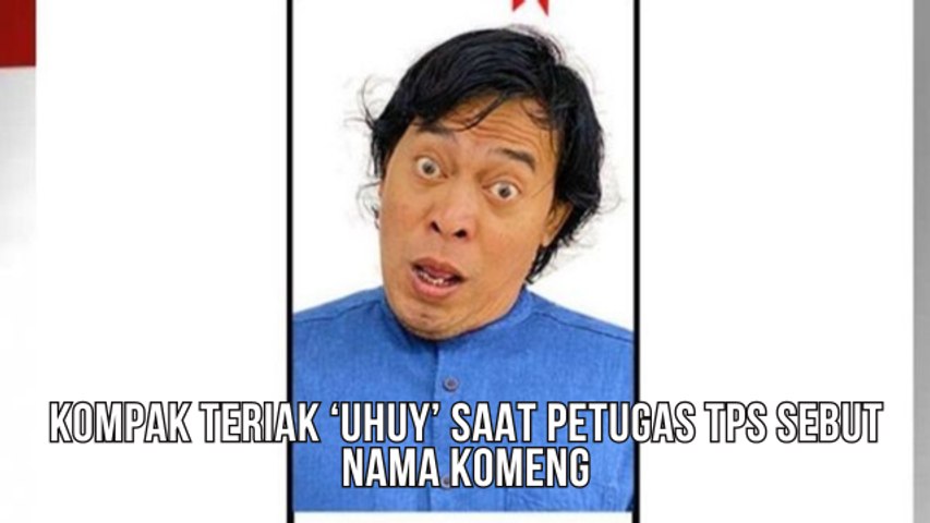 Kompak Teriak "Uhuy" Saat Nama Komeng Disebut di TPS