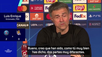 Luis Enrique, sobre la Real: "Nos ha costado mucho en la primera parte"