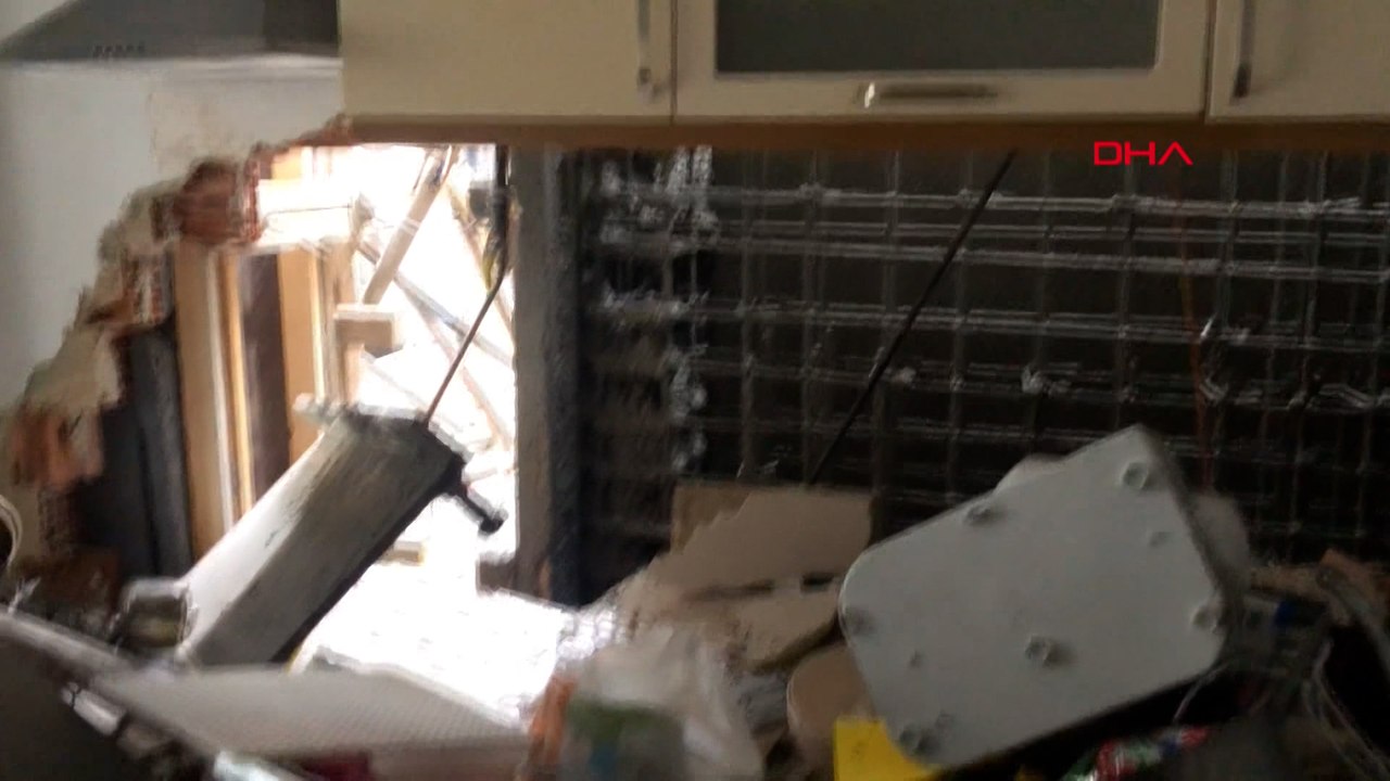 Avcılar'da inşaata beton dökülürken yan binanın duvarı delindi