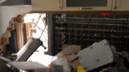 Avcılar'da inşaata beton dökülürken yan binanın duvarı delindi