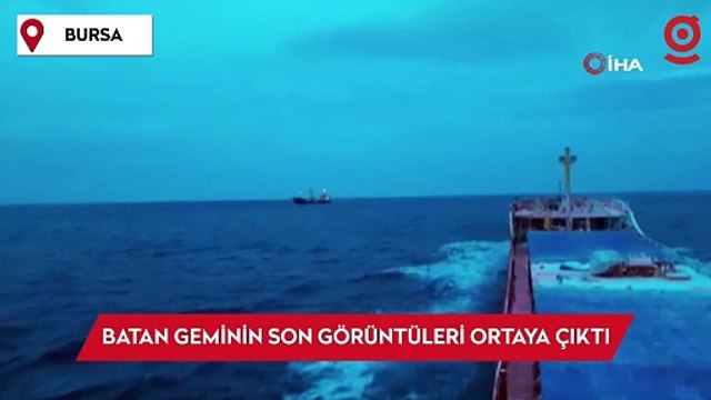 Marmara Denizi'nde batan geminin son görüntüleri ortaya çıktı