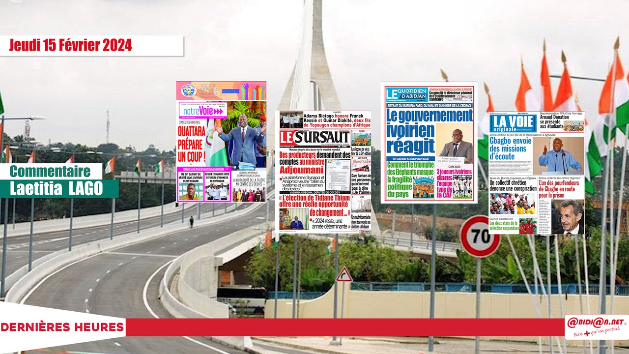Titrologie 15 février 2024:Conseil des ministres-Ouattarra prépare un coup