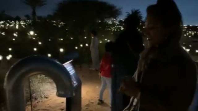 Lights sync up with woman's heartbeat, Abu Dhabi Light Exhibition