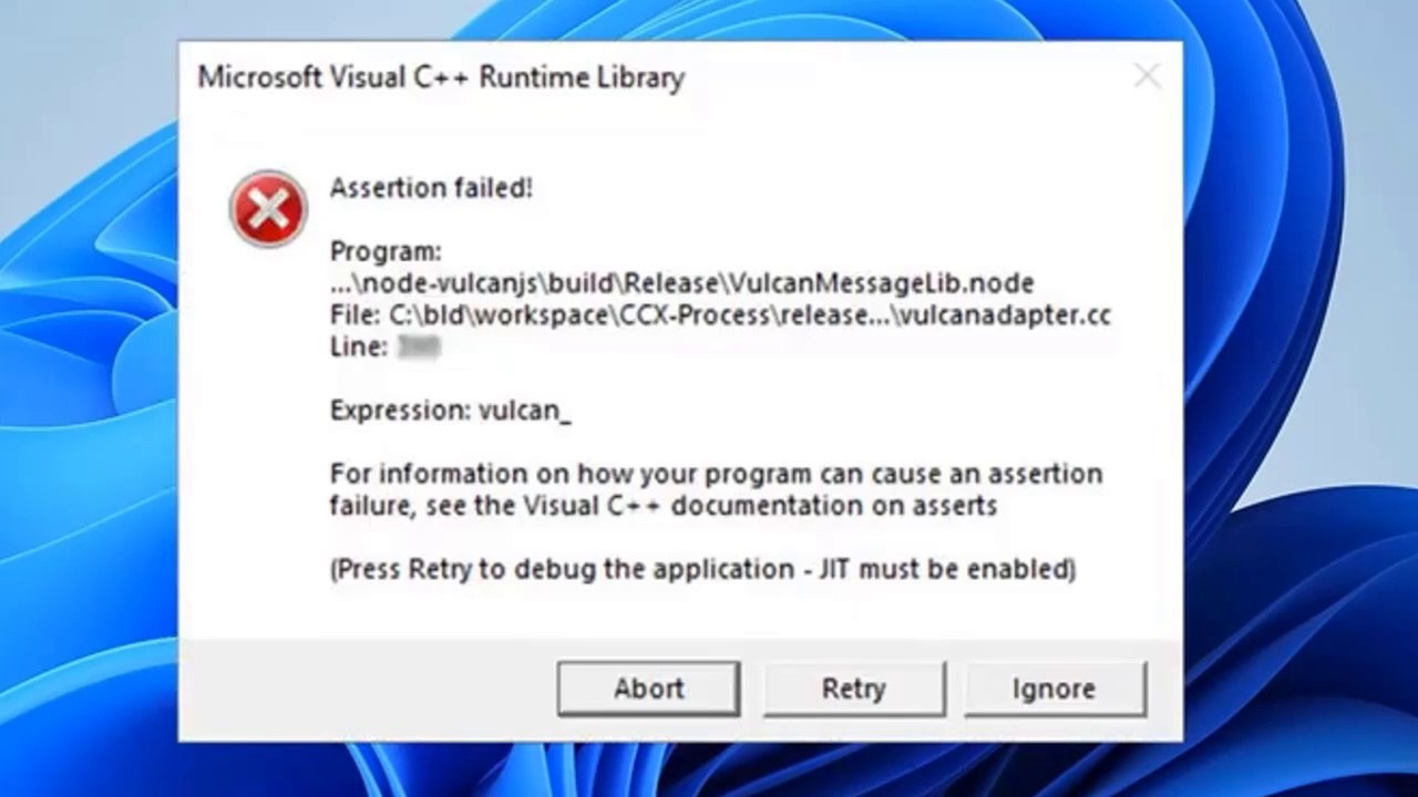 How to Fix Microsoft visual C++ Assertion Failed Error in Windows 11 / 10 / 8 / 7