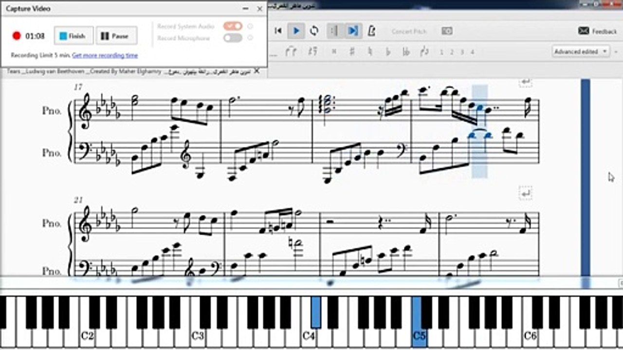 Tears ,,,Ludwig van Beethoven ,,,Music compuser by Maher Elghamry