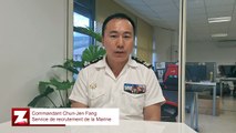 Commandant Chun-Jen Fang, adjoint au chef du service de recrutement de la Marine nationale, explique la diversité des postes et missions de la Marine