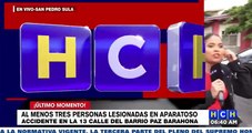 ¡Por poco es tragedia! Personas heridas y atrapadas, deja brutal choque en San Pedro Sula