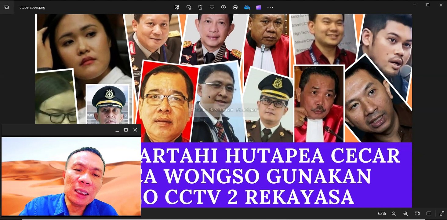 BUKTI 26: HAKIM PARTAHI HUTAPEA CECAR JESSICA WONGSO DENGAN VIDEO CCTV 2 REKAYASA