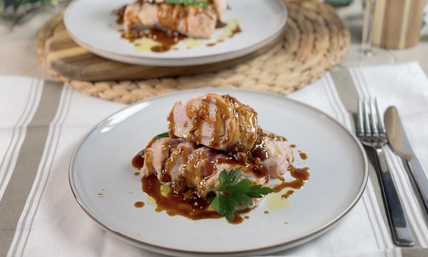 Rollitos de pavo rellenos