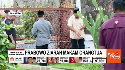 Ditemani Anaknya, Prabowo Subianto Ziarah ke Makam Orang Tua