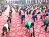 प्रशासनिक अधिकारियों और छात्र-छात्राओं ने किया सामूहिक सूर्य नमस्कार-video