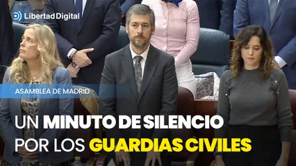 Un minuto de silencio por los Guardias Civiles en la Asamblea de Madrid