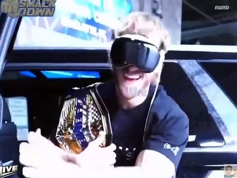 Logan paul laughs about The Rock & Cody rhodes wrestlemania press event backstage on WWE Smackdown (February 9 2024)