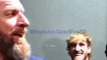 Triple bump into Logan paul video moment backstage on WWE Smackdown (February 9 2024)