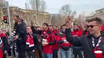 I tifosi del Rennes in corteo per le strade di Milano
