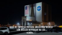 Nave de empresa privada americana decola com missão de pousar na Lua