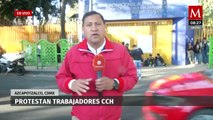 Paro en CCH Azcapotzalco; trabajadores sindicalizados protestan por mejoras laborales