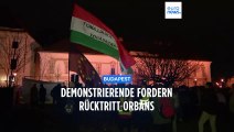 Proteste nach Pädophilie-Skandal: Demonstrierende fordern Rücktritt Orbans