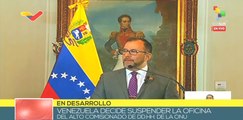 Canciller de Venezuela llama al respeto de soberanía y derechos humanos