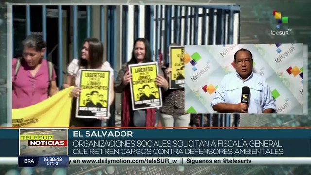 Salvadoreños solicitan a la Fiscalía el retiro de los cargos contra defensores ambientales