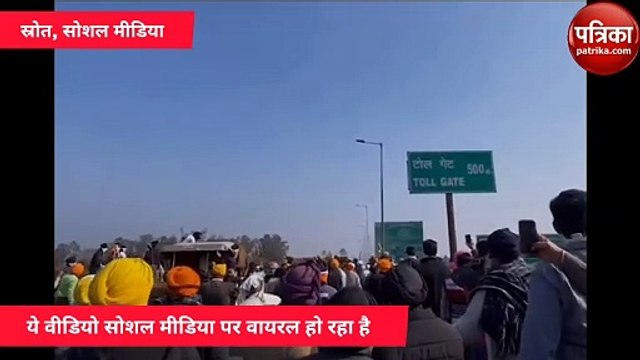 बॉर्डर पर पुलिस के ड्रोन और किसने की पतंग के बीच मुकाबला की वीडियो