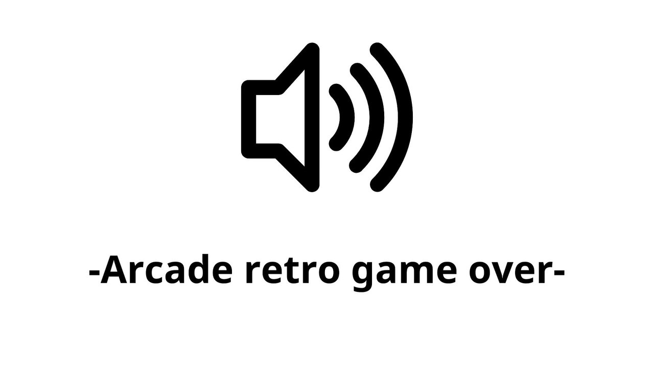Arcade retro game over