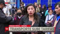 Tensión en Oruro: Transporte público impuso alza del pasaje