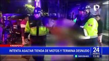 Tarapoto: vecinos capturan a delincuente tras intentar asaltar un local de motos