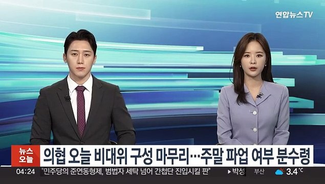 의협 오늘 비대위 구성 마무리…주말 파업 여부 분수령