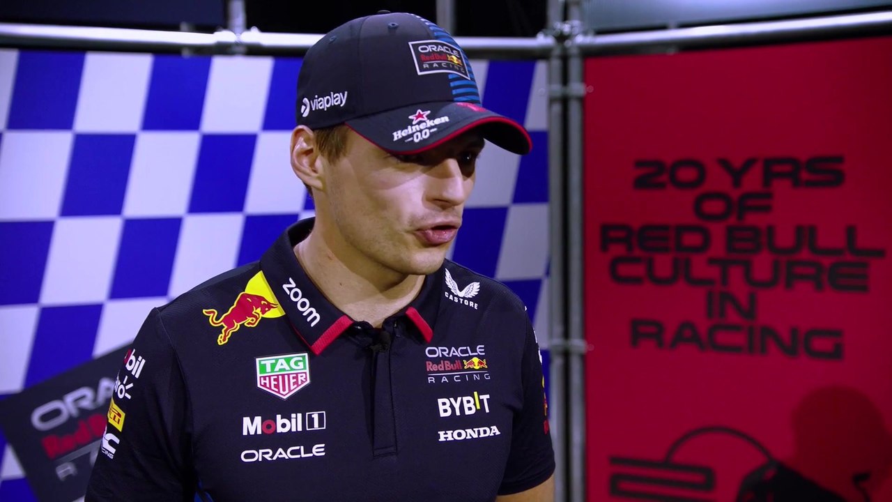 Interview with F1 World champion Max Verstappen at launch of the new RB20, Red Bull's car for 2024