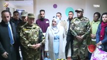 درع الوطن يلتقي المصابين الفلسطينيين بمستشفى العريش على هامش زيارة وفد أعضاء التمثيل العسكري