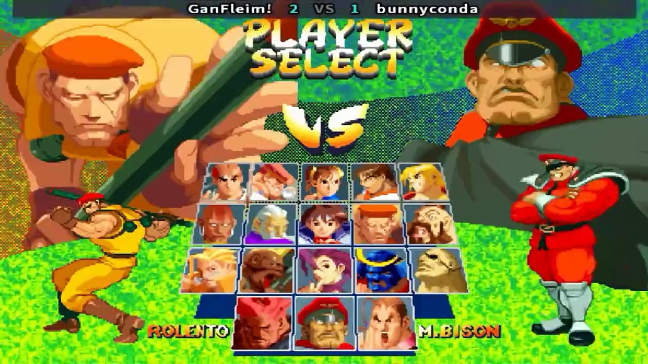 Street Fighter Alpha 2 - GanFleim! vs bunnyconda