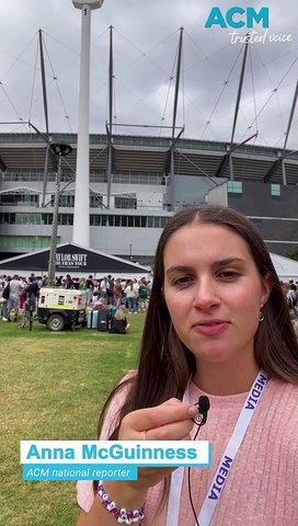 The excitement is building in Melbourne for Taylor Swift's Eras tour. ACM National reporter Anna McGuinness is at the Melbourne Cricket Ground (MCG) as crowds arrive. Follow ACM's live blog for all the details. https://www.canberratimes.com.au/story/8523465/
