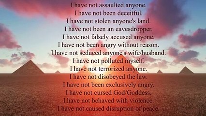 42 Laws of MA'AT for Evening.