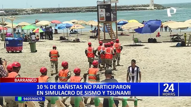 Barranco: realizan simulacro de sismo 8.8 y tsunami en la playa Los Yuyos