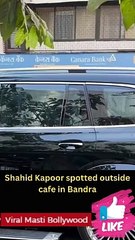 Shahid Kapoor spotted outside cafe in Bandra