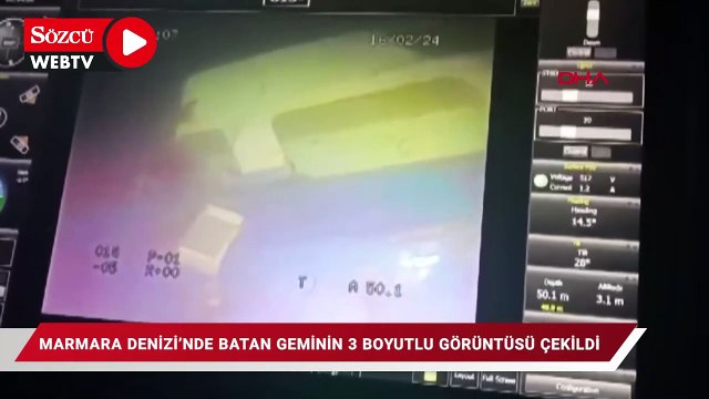 Marmara Denizi'nde batan geminin 3 boyutlu görüntüsü çekildi; arama çalışmaları sürüyor
