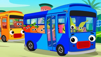 Wheels On The Bus - Mr Fruits, School Bus and Preschool Songs for Babies