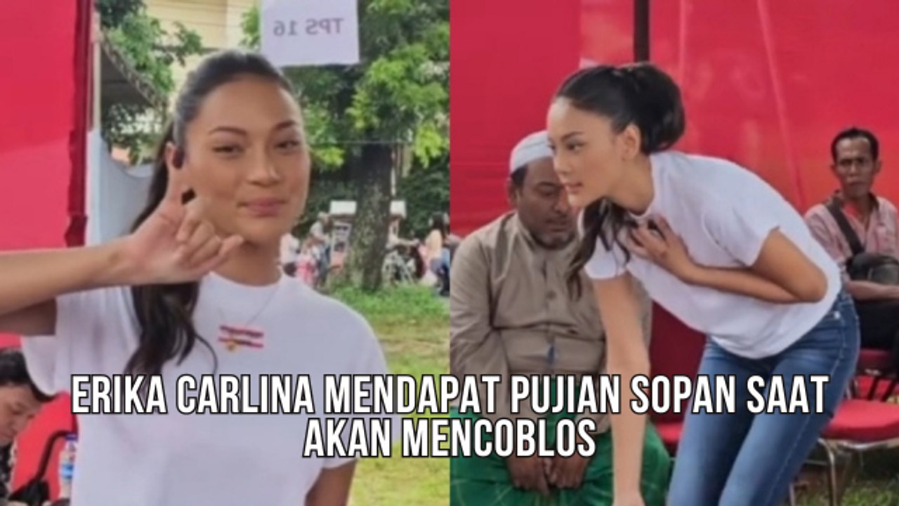 Erika Carlina Banjir Pujian, Sikapnya Dinilai Sopan Ketika Akan Mencoblos