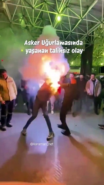 Asker uğurlamasında askeri yaktılar!