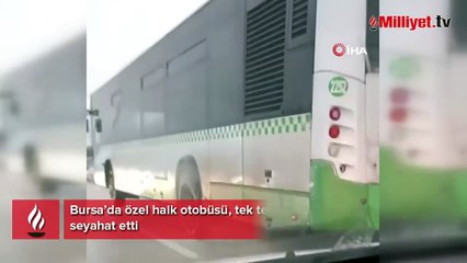 Bursa’da halk otobüs şoförü tek teker sürdü