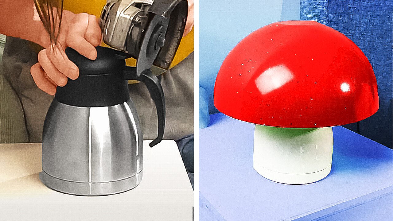 Creative lamps made with upcycled materials