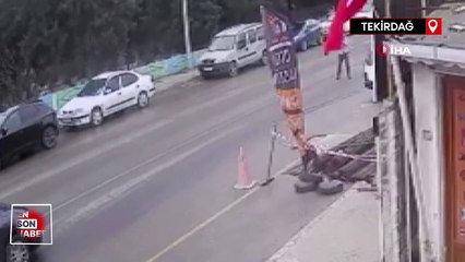 Tekirdağ’da yola çıkıp silahla araçları tehdit etti