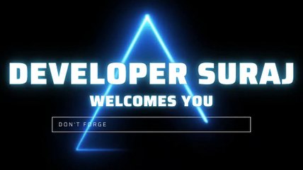 Developer Suraj Intro Video _ Like and follow for learn Coding