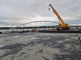 £2m Pennyburn bridge largely assembled at Fort George