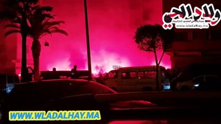 إحتفالات انصار ومشجعي فريق الوداد البيضاوي في حي بورنازيل مدينة الدار البيضاء