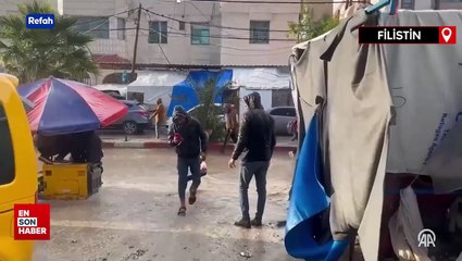 Gazze Şeridi'nde etkili olan olumsuz hava şartları