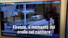Firenze, il momento del crollo nel cantiere