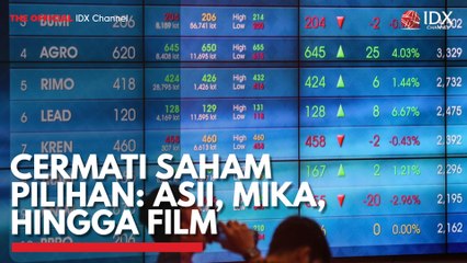 Cermati Saham Pilihan: ASII, MIKA, Hingga FILM